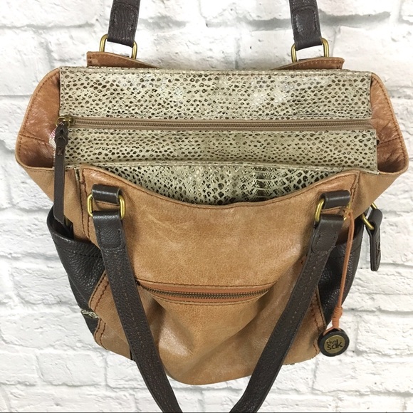 The Sak Kendra Snakeskin Mixed Leather Handbag - Picture 3 of 5